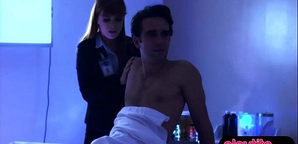  Redhead agent chick fucked in this X files sex parody